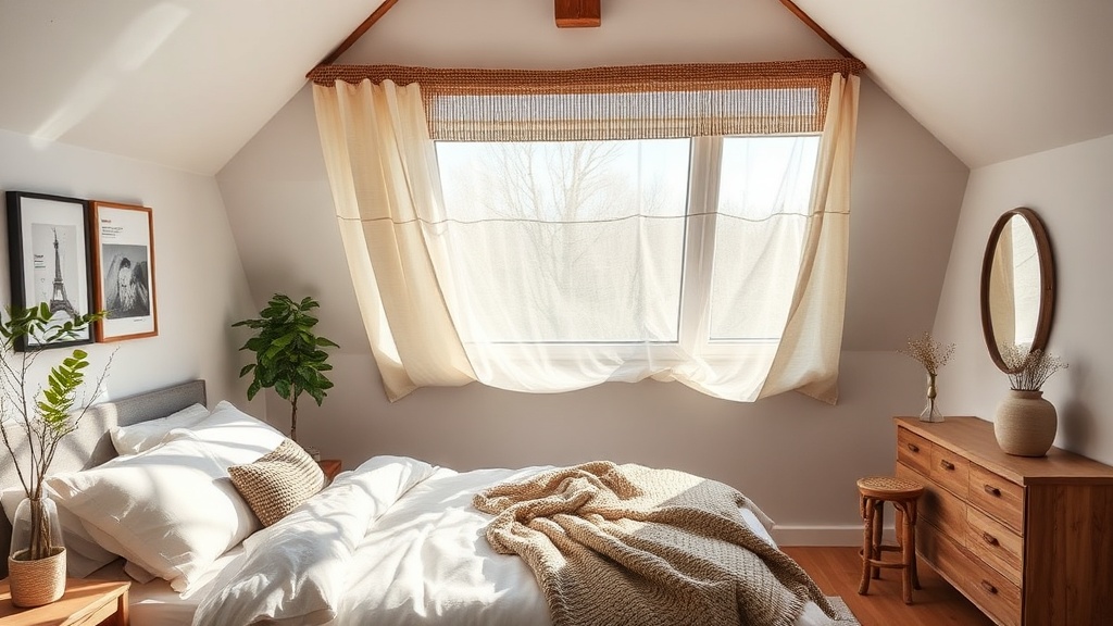 Baumwollvorhang im Schlafzimmer als Sichtschutz